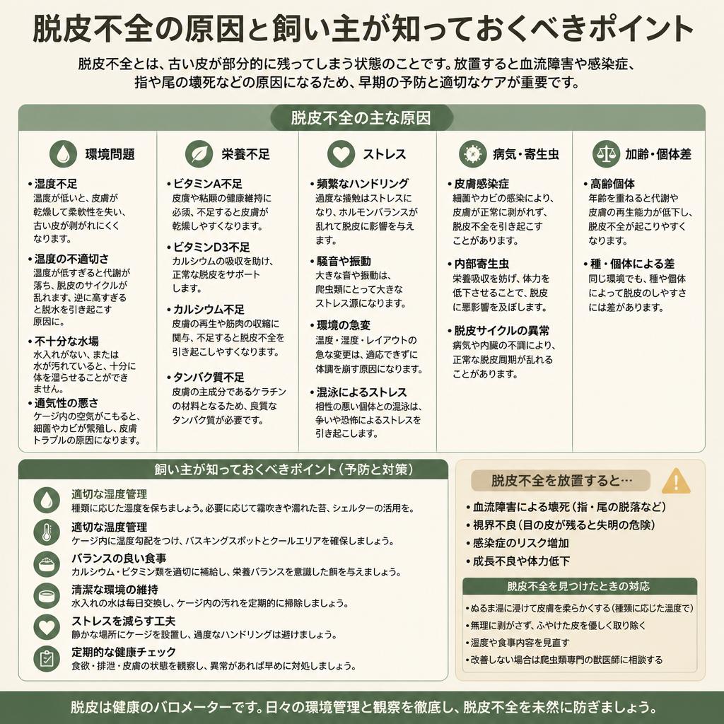 なぜ脱皮不全が起きるのか？